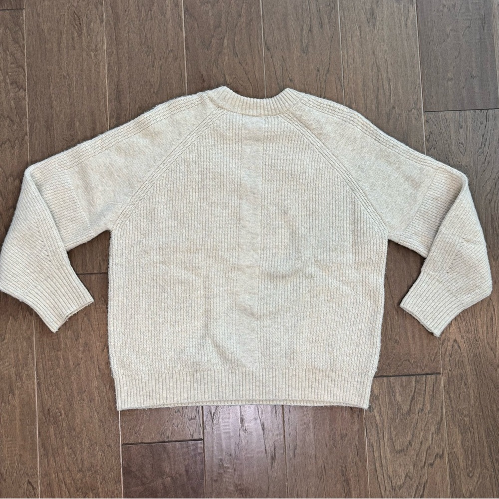 Topshop Cozy Cream Crew Neck Sweater - Picture 2 of 9